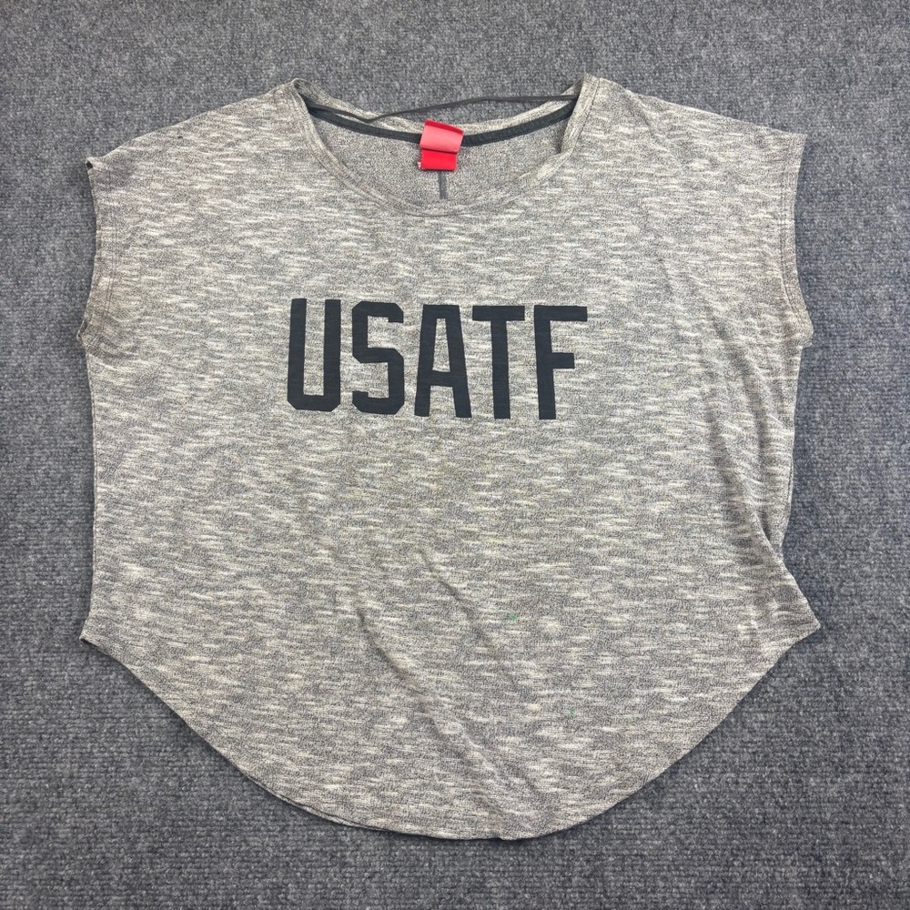 NIKE Women’s Heathered Grey Sleeveless USATF Shirt size: Medium